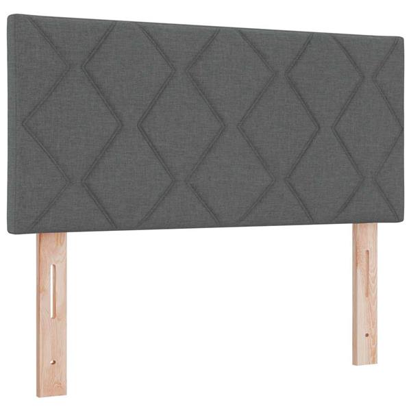 Grote foto vidaxl stoffen hoofdbord geometric handmatig donkergrijs 90 cm stof antiek en kunst stoelen en banken
