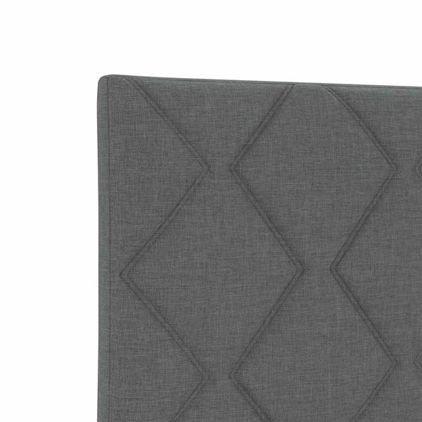 Grote foto vidaxl stoffen hoofdbord geometric handmatig donkergrijs 90 cm stof antiek en kunst stoelen en banken