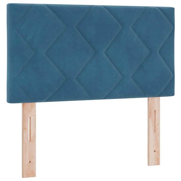 Grote foto vidaxl hoofdbord wandgemonteerd geometrisch donkerblauw 80 cm fluweel antiek en kunst stoelen en banken