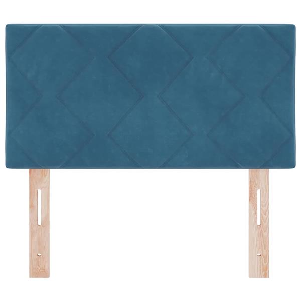 Grote foto vidaxl hoofdbord wandgemonteerd geometrisch donkerblauw 80 cm fluweel antiek en kunst stoelen en banken