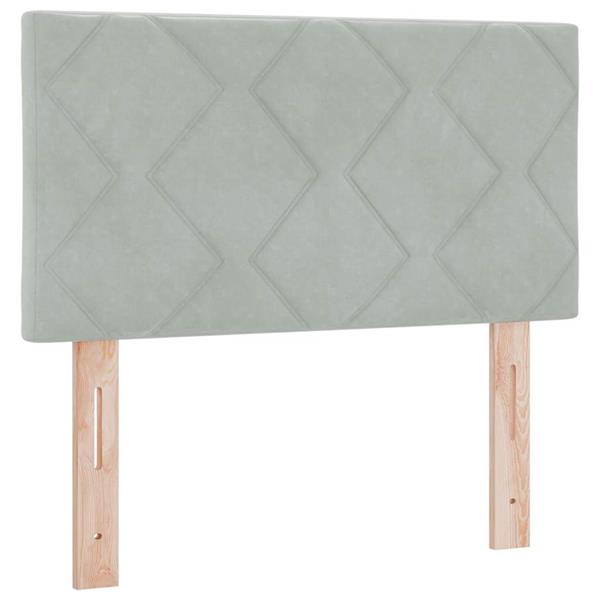Grote foto vidaxl hoofdbord wandgemonteerd geometrisch lichtgrijs 80 cm fluweel antiek en kunst stoelen en banken