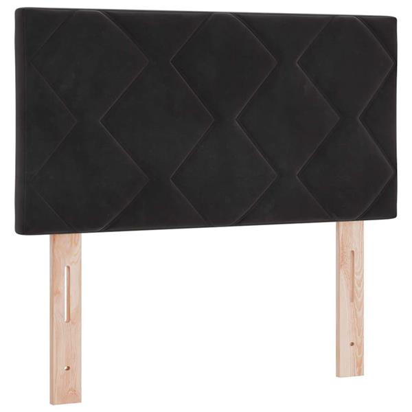 Grote foto vidaxl hoofdbord wandgemonteerd geometrisch zwart 80 cm fluweel antiek en kunst stoelen en banken