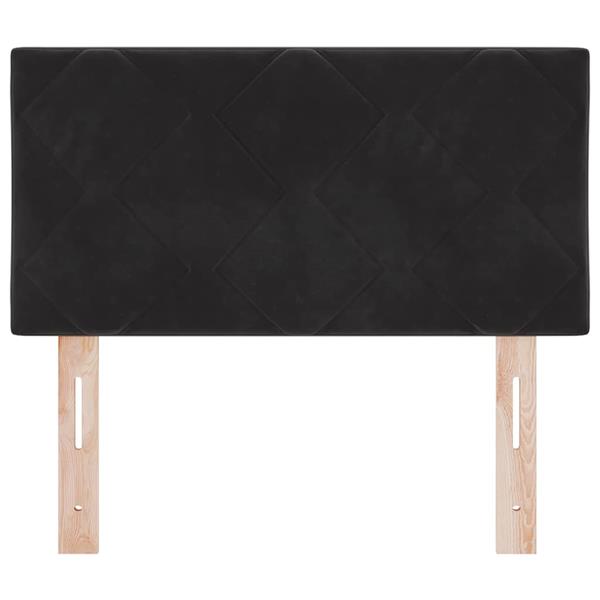 Grote foto vidaxl hoofdbord wandgemonteerd geometrisch zwart 80 cm fluweel antiek en kunst stoelen en banken