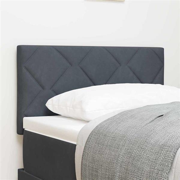 Grote foto vidaxl hoofdbord wandgemonteerd geometrisch donkergrijs 80 cm fluweel antiek en kunst stoelen en banken