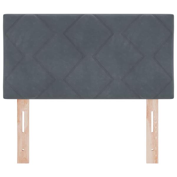Grote foto vidaxl hoofdbord wandgemonteerd geometrisch donkergrijs 80 cm fluweel antiek en kunst stoelen en banken