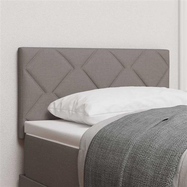 Grote foto vidaxl stoffen hoofdbord geometric met hoofdeinde taupe 80 cm stof antiek en kunst stoelen en banken