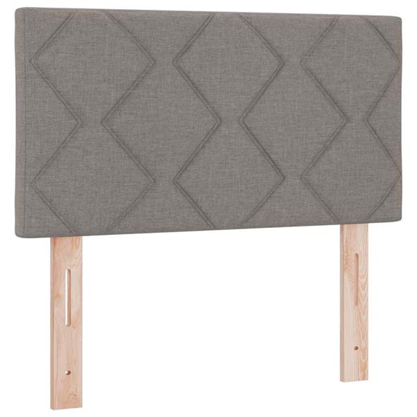 Grote foto vidaxl stoffen hoofdbord geometric met hoofdeinde taupe 80 cm stof antiek en kunst stoelen en banken