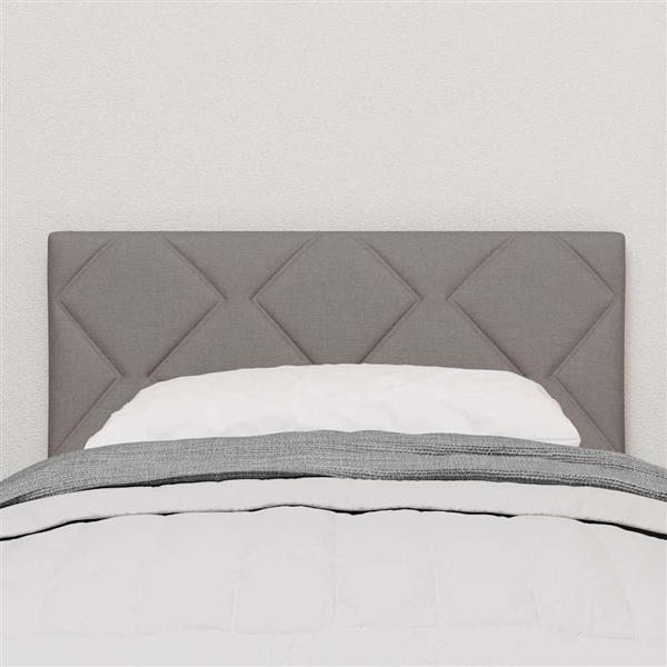 Grote foto vidaxl stoffen hoofdbord geometric met hoofdeinde taupe 80 cm stof antiek en kunst stoelen en banken