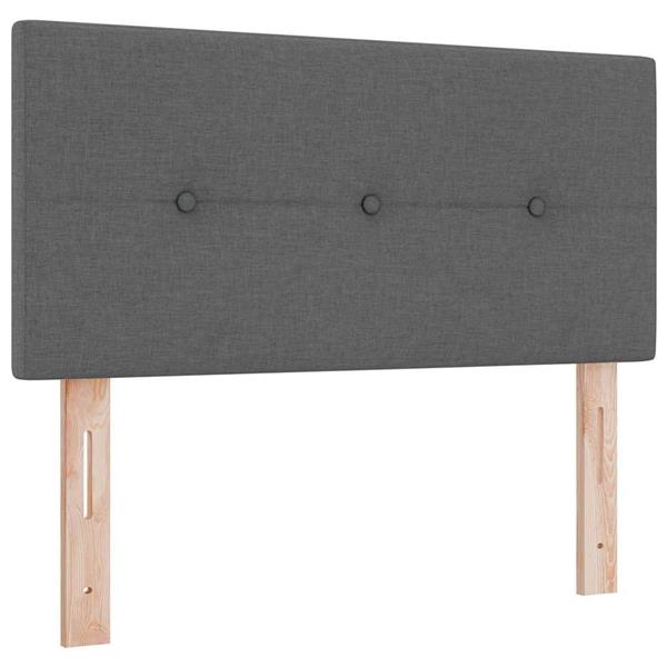 Grote foto vidaxl hoofdbord met hoofdeinde donkergrijs 80 cm stof antiek en kunst stoelen en banken