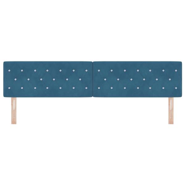 Grote foto vidaxl fluwelen hoofdbord argyle handmatig donkerblauw 200 cm fluweel antiek en kunst stoelen en banken