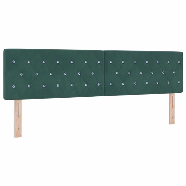 Grote foto vidaxl fluwelen hoofdbord argyle handmatig donkergroen 180 cm fluweel antiek en kunst stoelen en banken