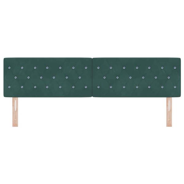 Grote foto vidaxl fluwelen hoofdbord argyle handmatig donkergroen 180 cm fluweel antiek en kunst stoelen en banken