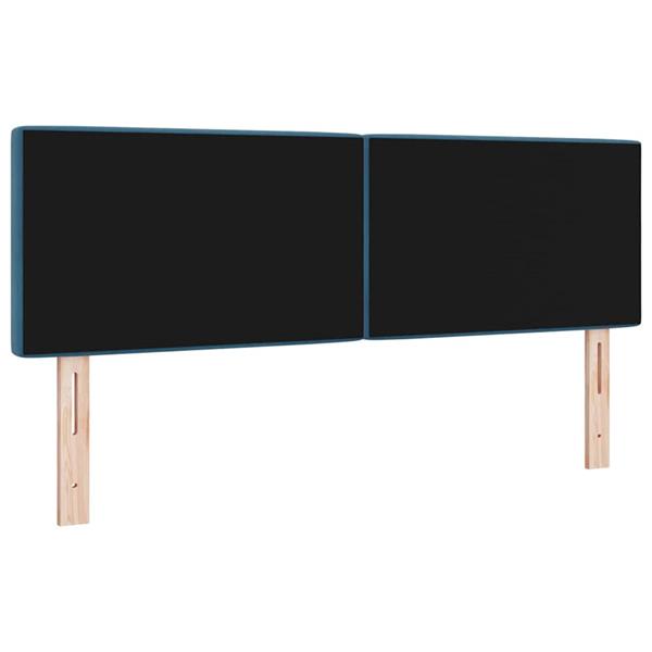 Grote foto vidaxl fluwelen hoofdbord argyle handmatig donkerblauw 140 cm fluweel antiek en kunst stoelen en banken