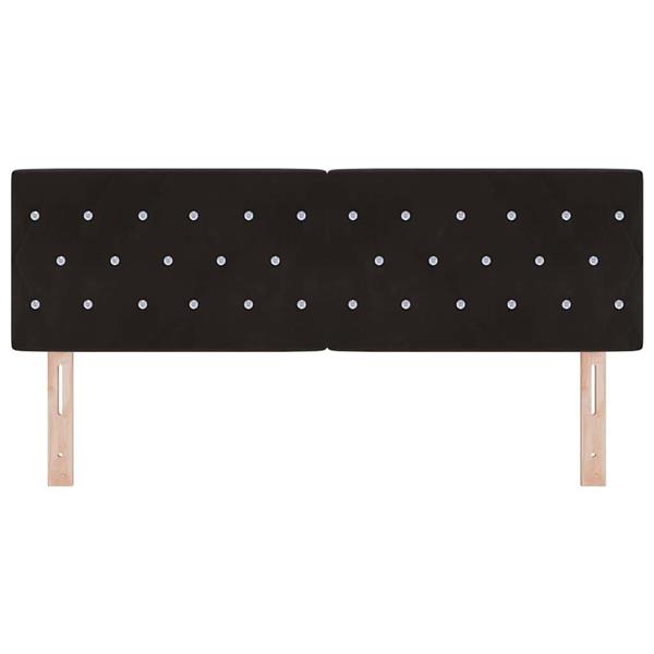 Grote foto vidaxl fluwelen hoofdbord argyle met hoofdeinde zwart 140 cm fluweel antiek en kunst stoelen en banken