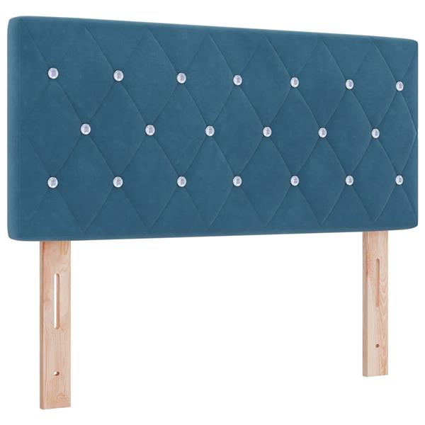 Grote foto vidaxl fluwelen hoofdbord argyle handmatig donkerblauw 100 cm fluweel antiek en kunst stoelen en banken