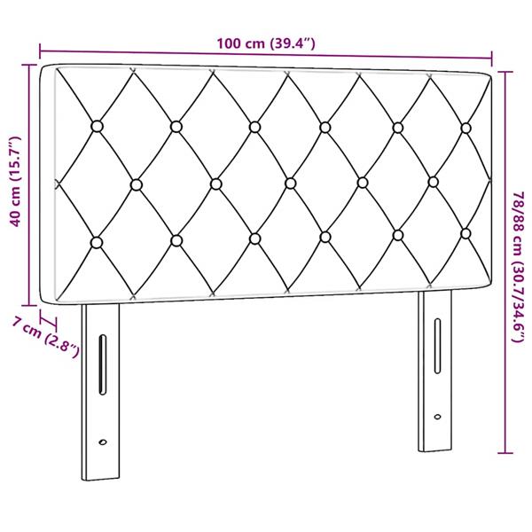 Grote foto vidaxl fluwelen hoofdbord argyle handmatig donkergroen 100 cm fluweel antiek en kunst stoelen en banken