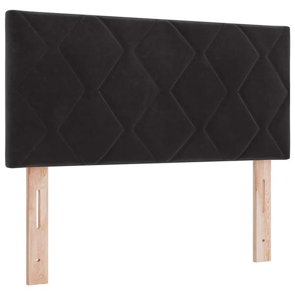 Grote foto vidaxl hoofdbord wandgemonteerd geometrisch zwart 100 cm fluweel antiek en kunst stoelen en banken