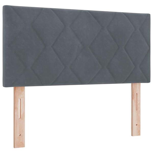 Grote foto vidaxl hoofdbord wandgemonteerd geometrisch donkergrijs 100 cm fluweel antiek en kunst stoelen en banken