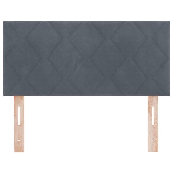Grote foto vidaxl hoofdbord wandgemonteerd geometrisch donkergrijs 100 cm fluweel antiek en kunst stoelen en banken