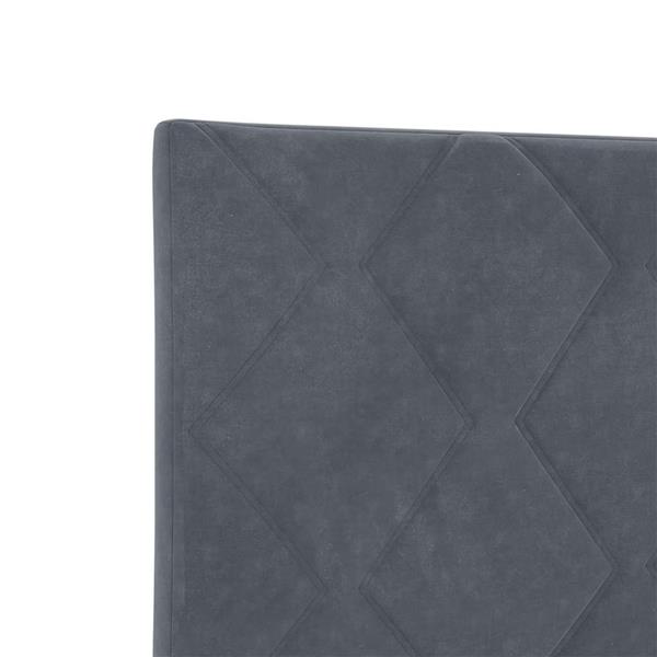 Grote foto vidaxl hoofdbord wandgemonteerd geometrisch donkergrijs 100 cm fluweel antiek en kunst stoelen en banken
