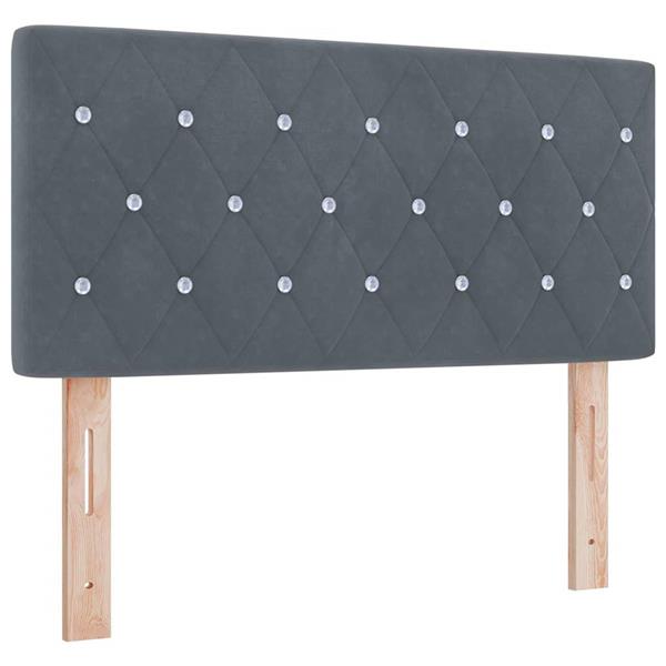 Grote foto vidaxl fluwelen hoofdbord argyle handmatig donkergrijs 100 cm fluweel antiek en kunst stoelen en banken