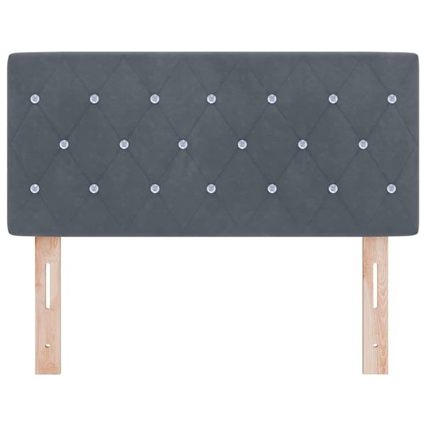 Grote foto vidaxl fluwelen hoofdbord argyle handmatig donkergrijs 100 cm fluweel antiek en kunst stoelen en banken