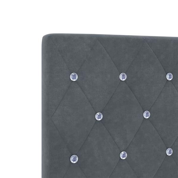 Grote foto vidaxl fluwelen hoofdbord argyle handmatig donkergrijs 100 cm fluweel antiek en kunst stoelen en banken