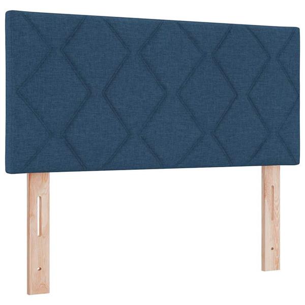 Grote foto vidaxl stoffen hoofdbord geometric met hoofdeinde blauw 100 cm stof antiek en kunst stoelen en banken