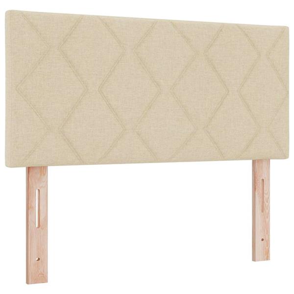 Grote foto vidaxl stoffen hoofdbord geometric met hoofdeinde cr me 100 cm stof antiek en kunst stoelen en banken