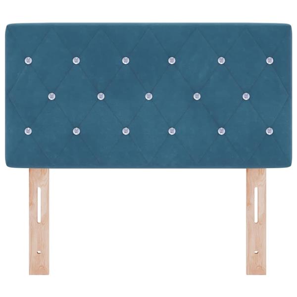 Grote foto vidaxl fluwelen hoofdbord argyle handmatig donkerblauw 80 cm fluweel antiek en kunst stoelen en banken