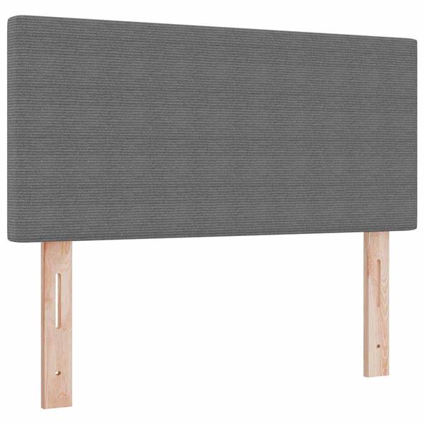 Grote foto vidaxl hoofdbord met hoofdeinde lichtgrijs 100 cm ribstof antiek en kunst stoelen en banken