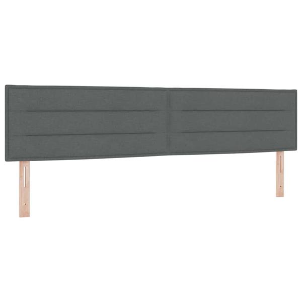 Grote foto vidaxl hoofdbord hoogte verstelbaar handmatig donkergrijs 200 cm stof antiek en kunst stoelen en banken