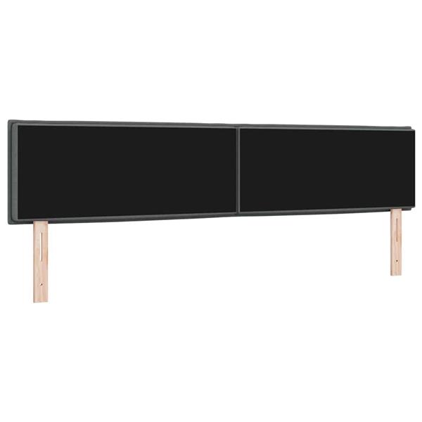 Grote foto vidaxl hoofdbord hoogte verstelbaar handmatig donkergrijs 200 cm stof antiek en kunst stoelen en banken