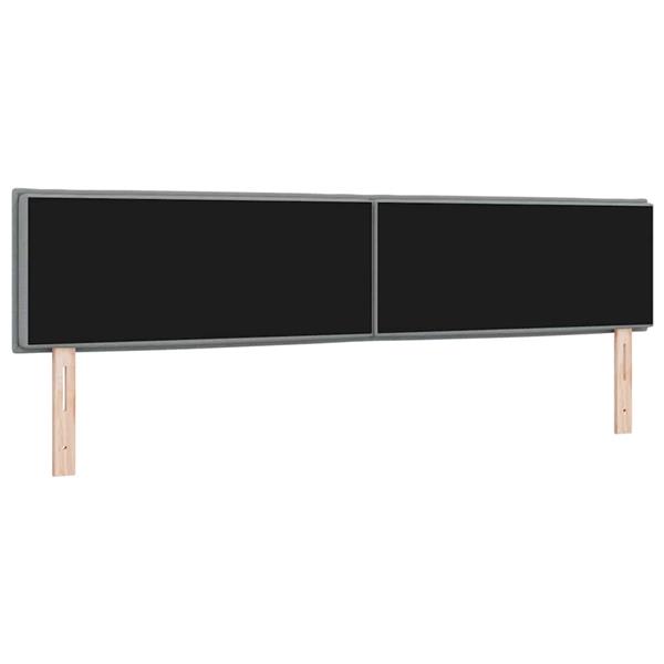 Grote foto vidaxl hoofdbord hoogte verstelbaar handmatig lichtgrijs 200 cm stof antiek en kunst stoelen en banken