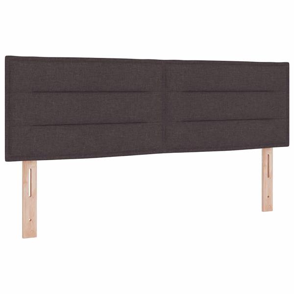 Grote foto vidaxl hoofdbord hoogte verstelbaar handmatig donkerbruin 160 cm stof antiek en kunst stoelen en banken