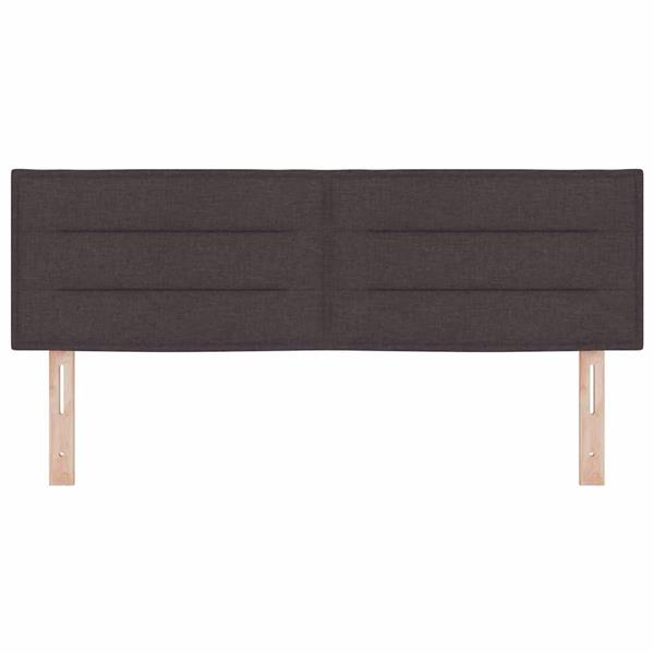 Grote foto vidaxl hoofdbord hoogte verstelbaar handmatig donkerbruin 160 cm stof antiek en kunst stoelen en banken