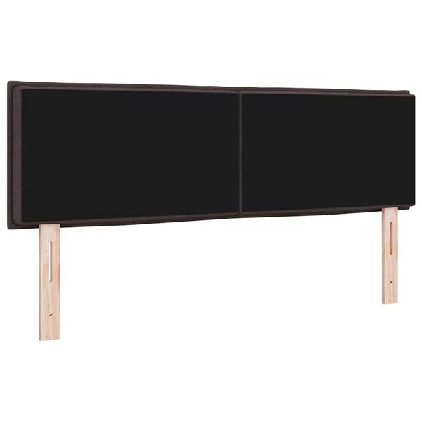 Grote foto vidaxl hoofdbord hoogte verstelbaar handmatig donkerbruin 160 cm stof antiek en kunst stoelen en banken