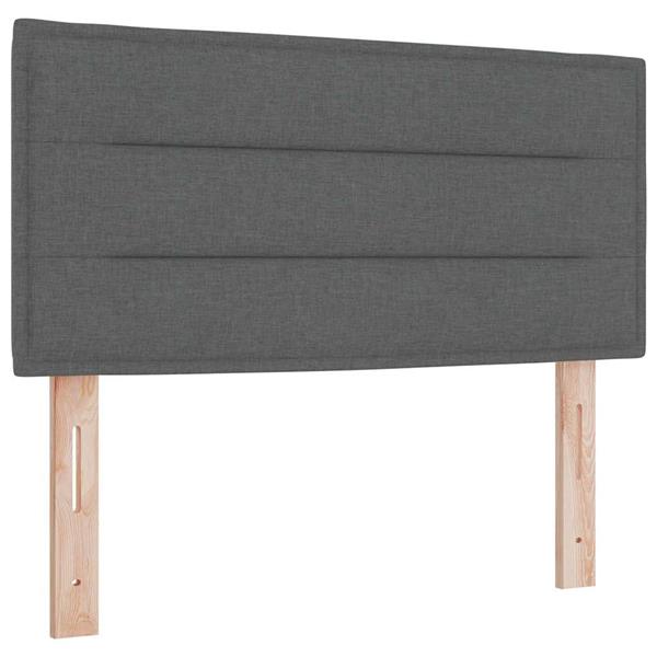 Grote foto vidaxl hoofdbord hoogte verstelbaar handmatig donkergrijs 90 cm stof antiek en kunst stoelen en banken