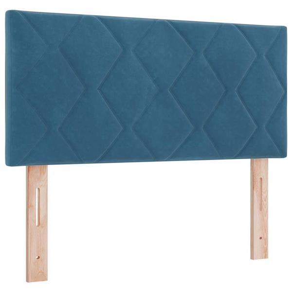 Grote foto vidaxl hoofdbord wandgemonteerd geometrisch donkerblauw 90 cm fluweel antiek en kunst stoelen en banken