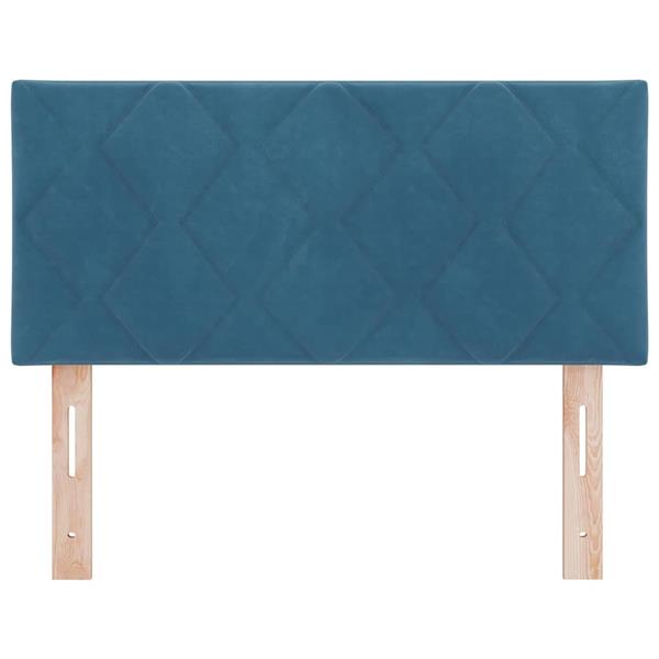Grote foto vidaxl hoofdbord wandgemonteerd geometrisch donkerblauw 90 cm fluweel antiek en kunst stoelen en banken