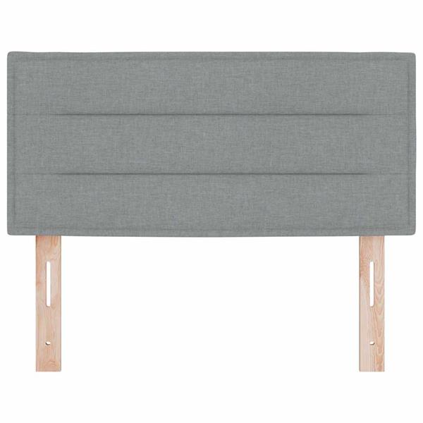 Grote foto vidaxl hoofdbord hoogte verstelbaar handmatig lichtgrijs 90 cm stof antiek en kunst stoelen en banken