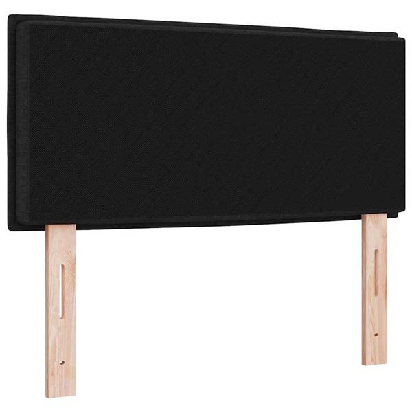 Grote foto vidaxl hoofdbord hoogte verstelbaar met hoofdeinde zwart 80 cm stof antiek en kunst stoelen en banken