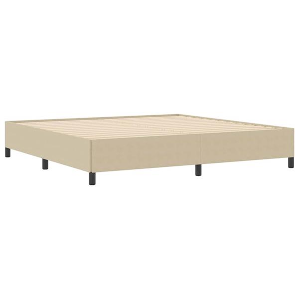 Grote foto vidaxl bedframe grijs groen 200 x 200 cm katoenen stof antiek en kunst stoelen en banken
