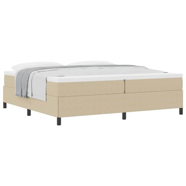 Grote foto vidaxl bedframe grijs groen 200 x 200 cm katoenen stof antiek en kunst stoelen en banken