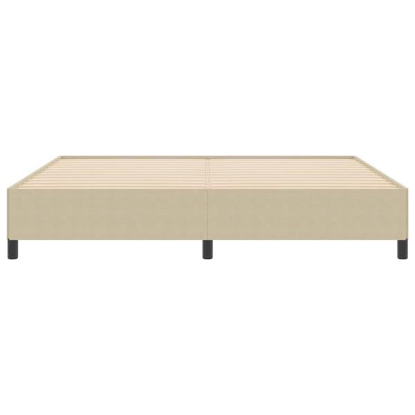 Grote foto vidaxl bedframe grijs groen 200 x 200 cm katoenen stof antiek en kunst stoelen en banken