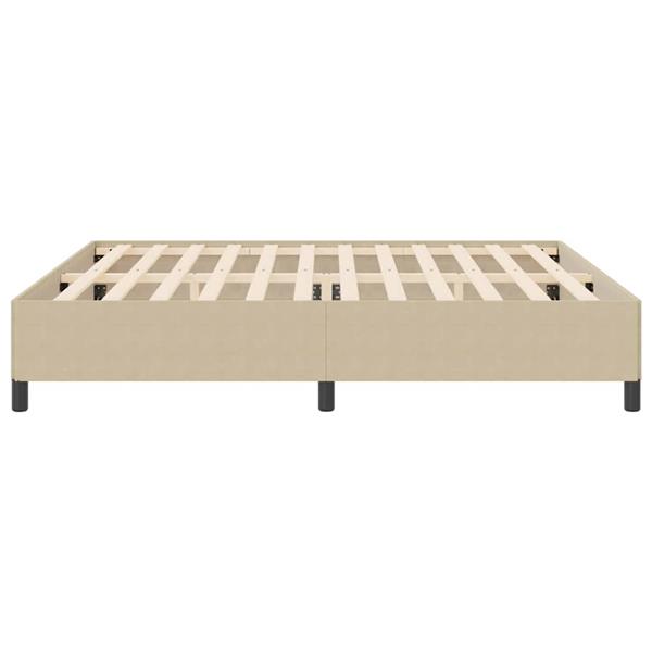Grote foto vidaxl bedframe grijs groen 200 x 200 cm katoenen stof antiek en kunst stoelen en banken