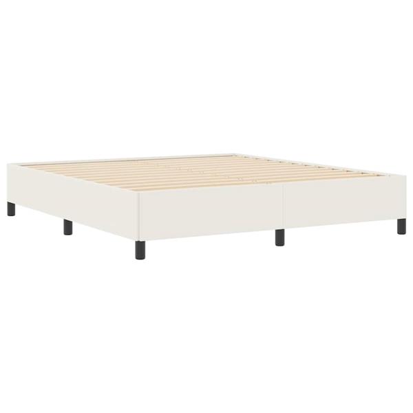 Grote foto vidaxl bedframe cr me 180 x 200 cm katoenen stof antiek en kunst stoelen en banken
