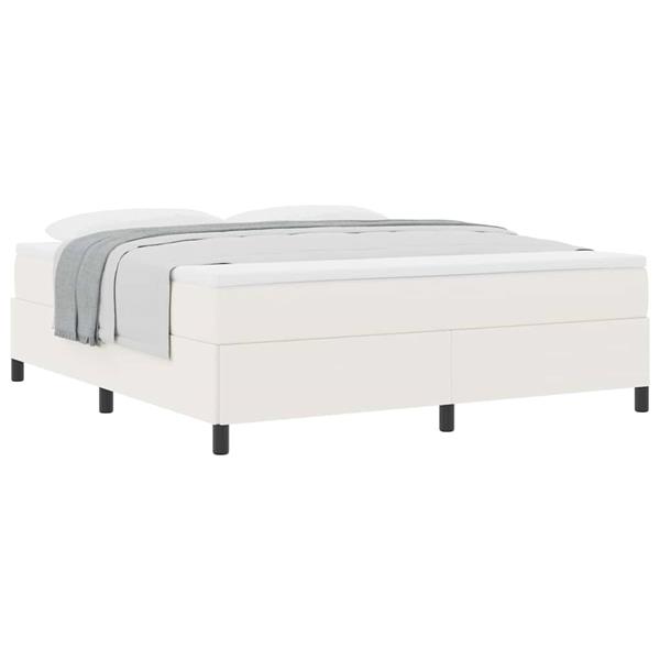 Grote foto vidaxl bedframe cr me 180 x 200 cm katoenen stof antiek en kunst stoelen en banken