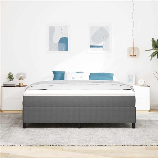 Grote foto vidaxl bedframe lichtgrijs 180 x 200 cm katoenen stof antiek en kunst stoelen en banken