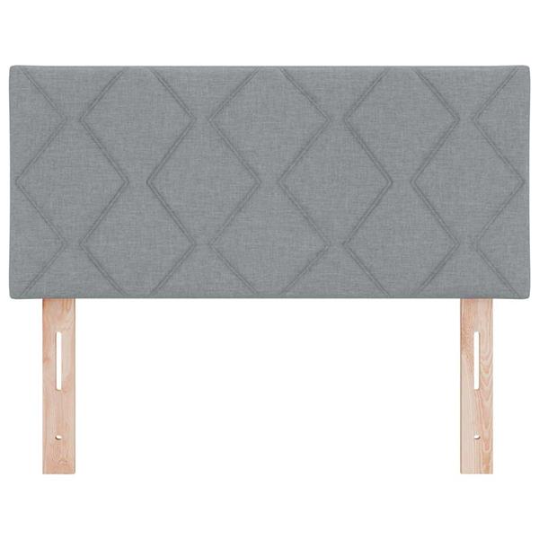 Grote foto vidaxl stoffen hoofdbord geometric handmatig lichtgrijs 90 cm stof antiek en kunst stoelen en banken